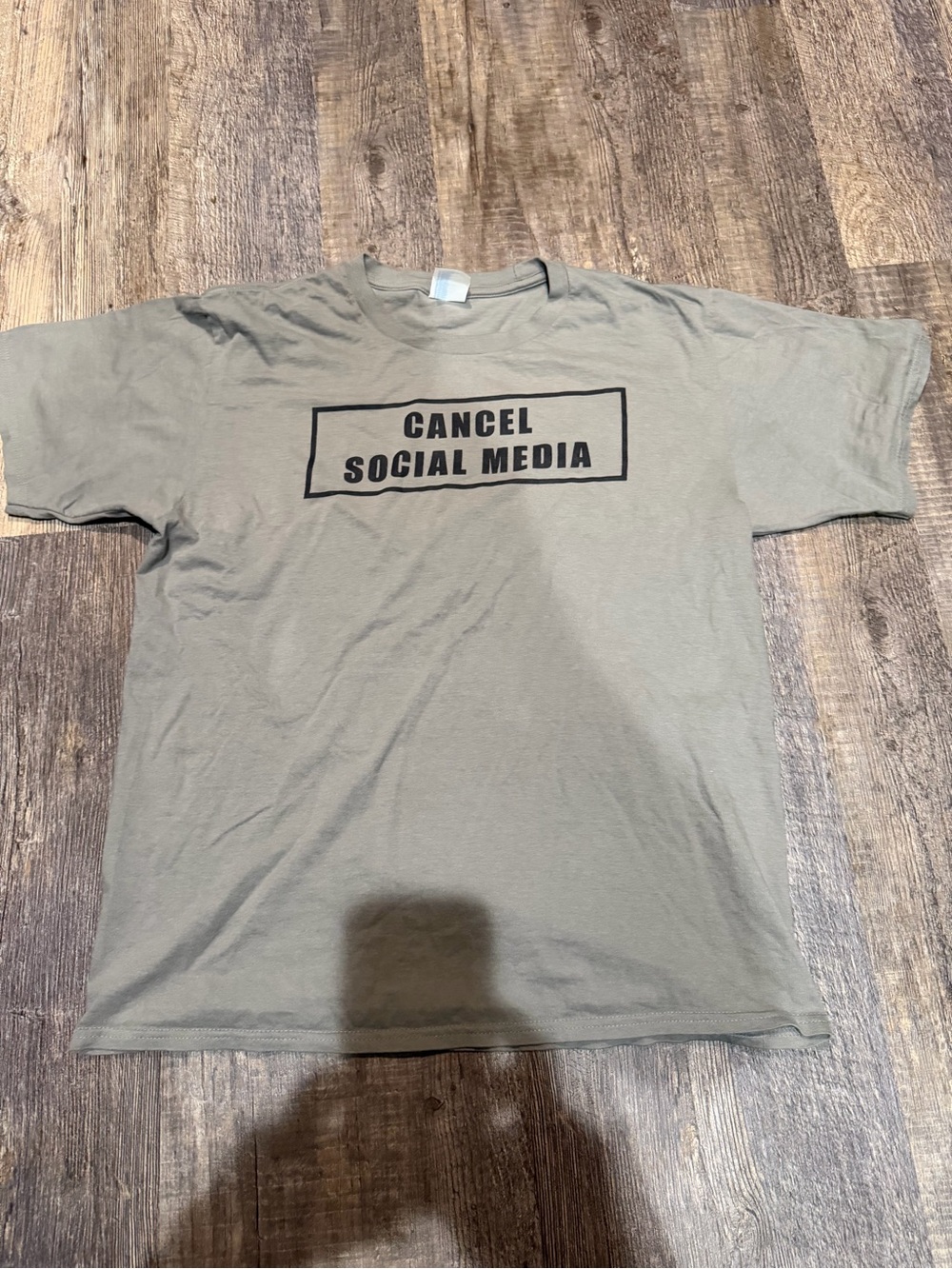 Cancel Social Media Graphic Tee - Gray Short Sleeve